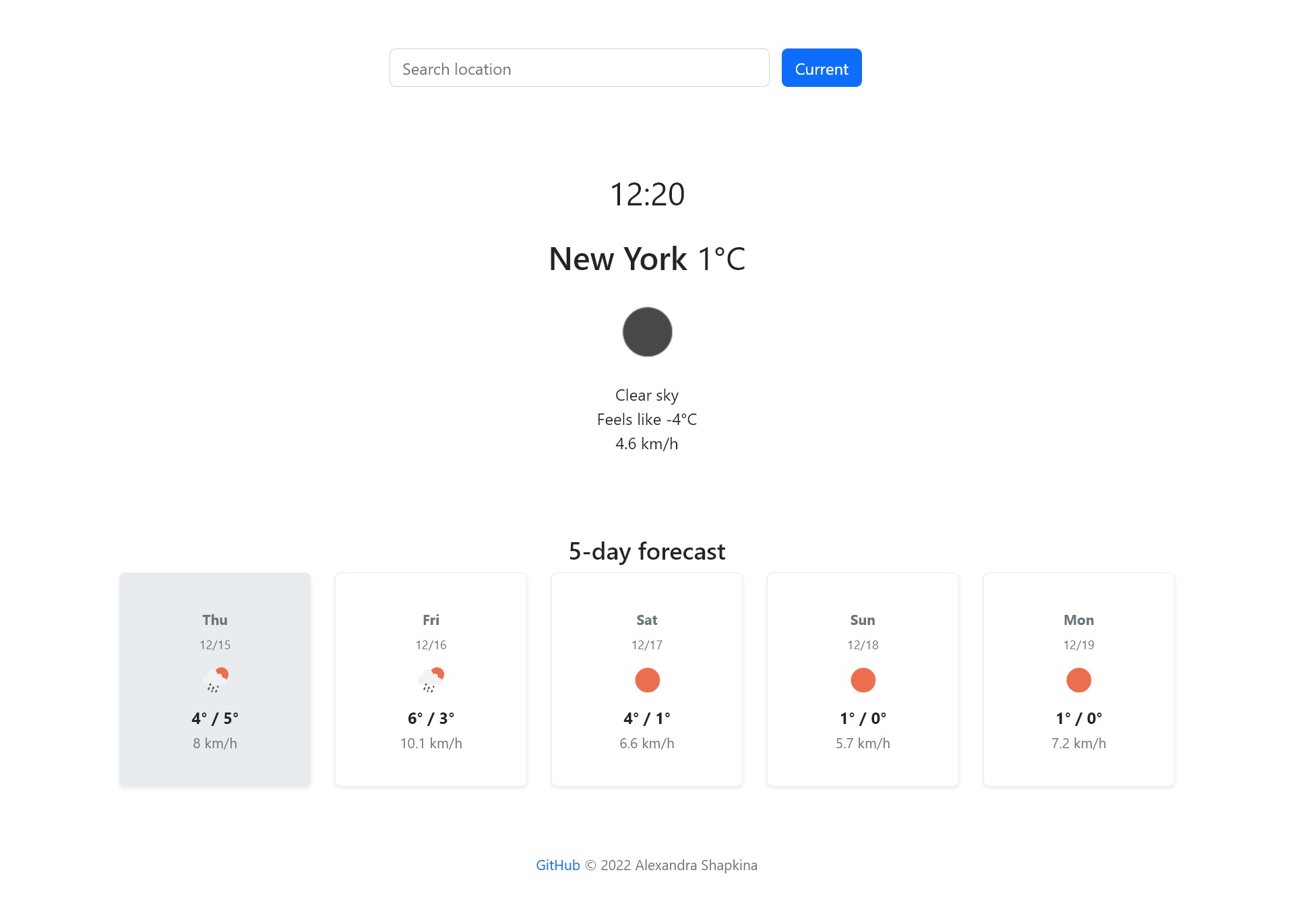 React Weather App